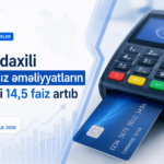 Ölkədaxili nağdsız əməliyyatların həcmi 14,5 faiz artıb