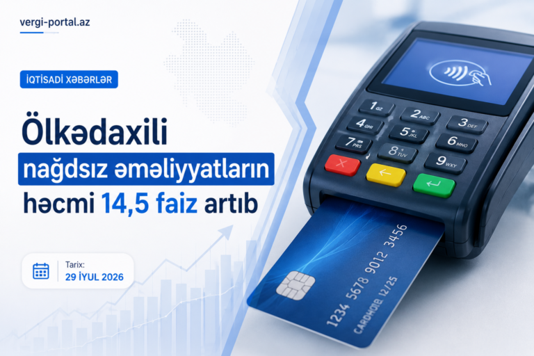 Ölkədaxili nağdsız əməliyyatların həcmi 14,5 faiz artıb
